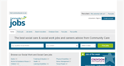 Desktop Screenshot of jobs.communitycare.co.uk